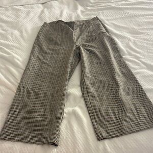 LOFT Men's Black and White Checkered Dress Pants